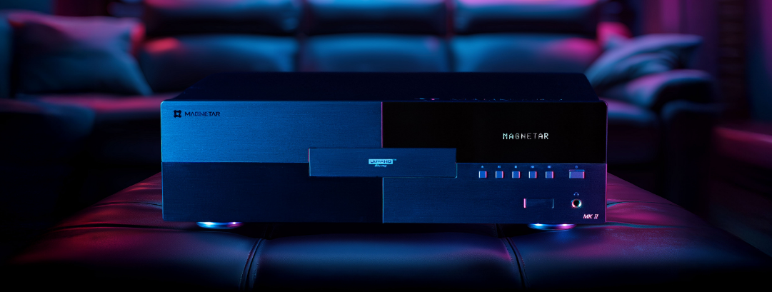 A Magnetar UDP900 MKII in a luxury home theater setting.