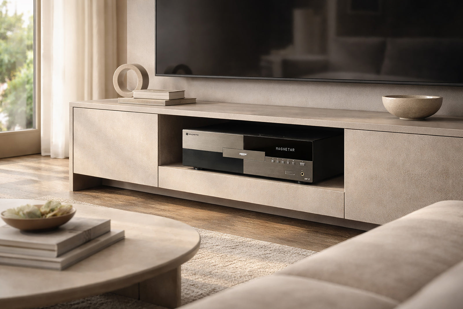 A Magnetar UDP900 MKII in a luxury home theater setting.