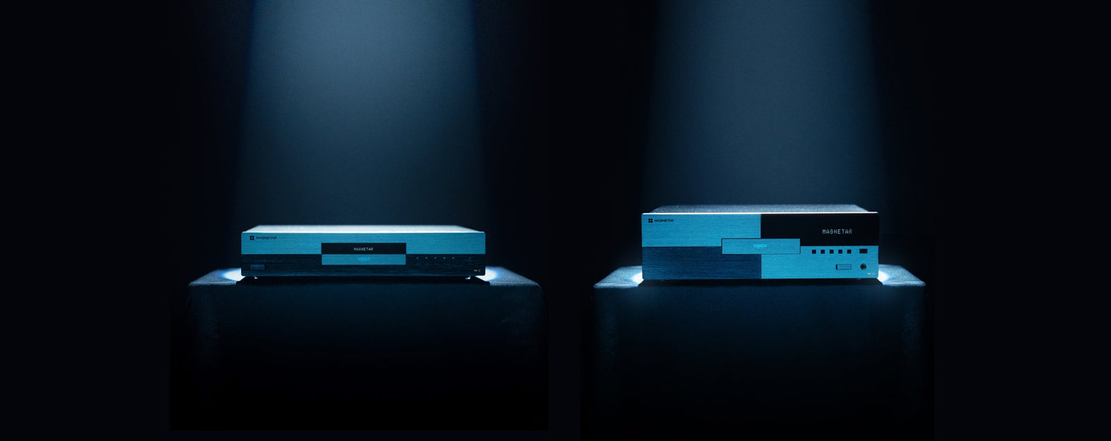 Two Magnetar MKII players in a photo studio environment.