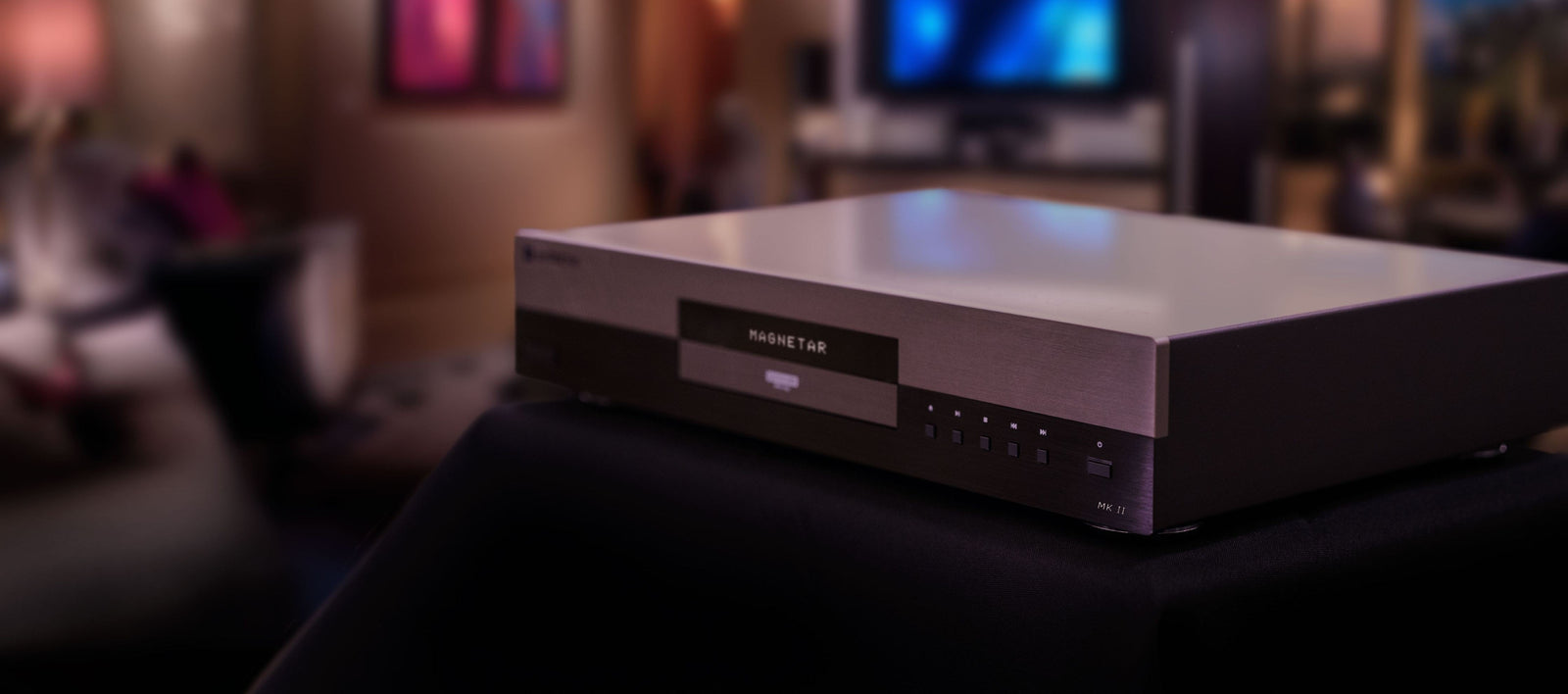 A Magnetar UPD800 in a modern living room with a large flat screen television.