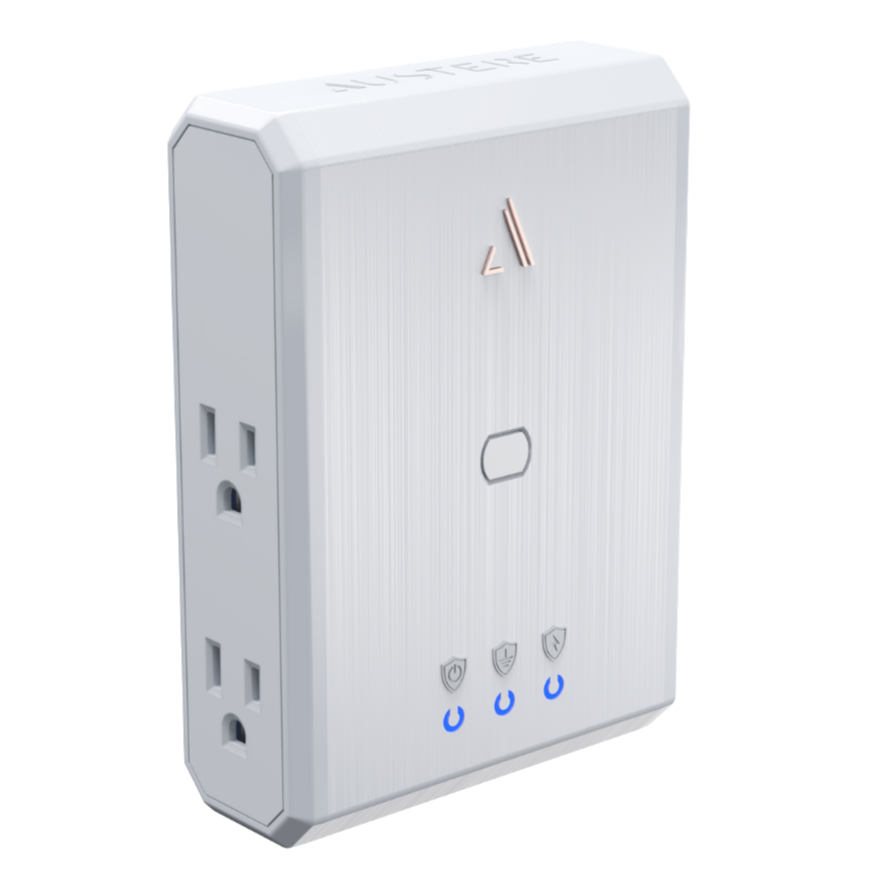 III Series \\ Power 4-Outlet Surge Protector, Luxe White