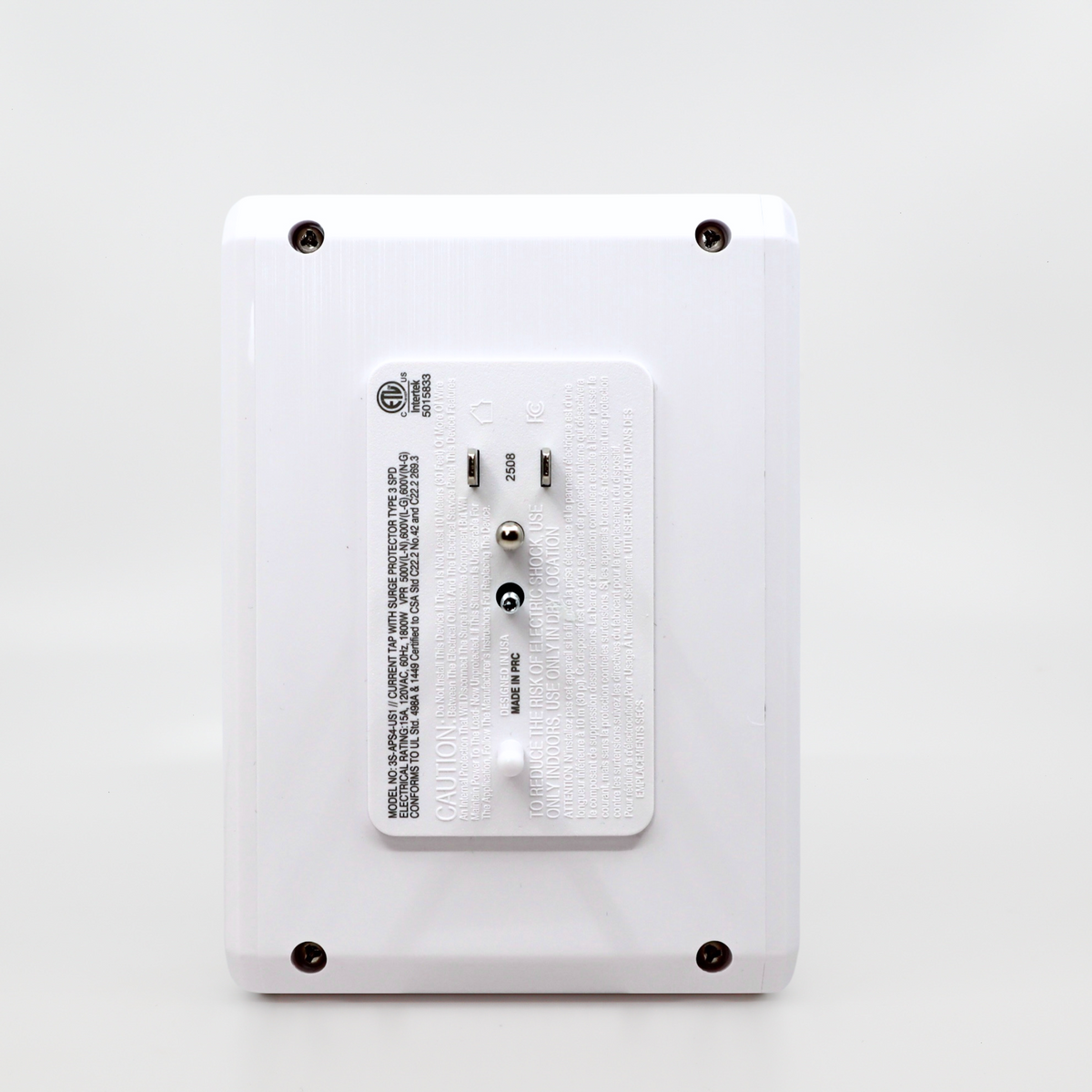 III Series \\ Power 4-Outlet Surge Protector, Luxe White
