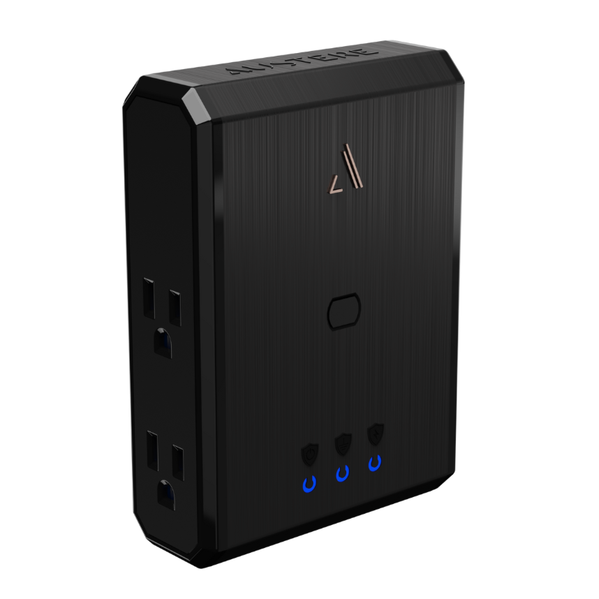 III Series \\ Power 4-Outlet Surge Protector, Graphite Gray